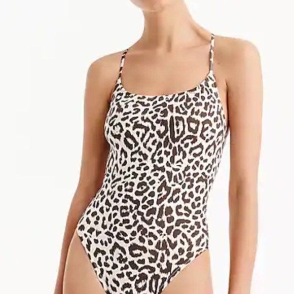 j crew leopard swimsuit
